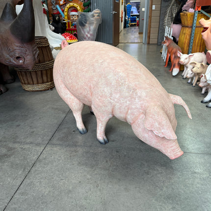 Fat Pig Standing Life Size Statue