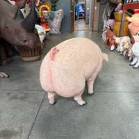 Fat Pig Standing Life Size Statue - LM Treasures 