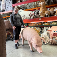 Fat Pig Standing Life Size Statue