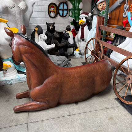 Horse Bench Life Size Statue