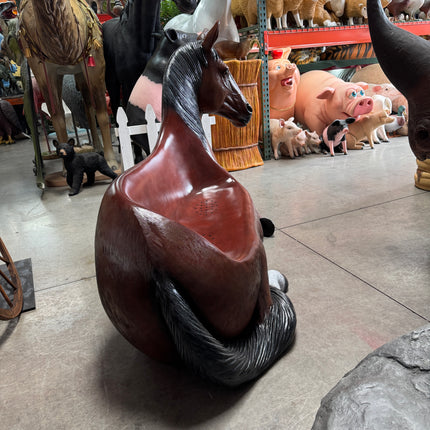 Horse Bench Life Size Statue