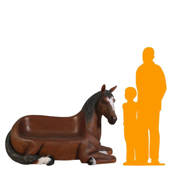 Horse Bench Life Size Statue LM Treasures - H