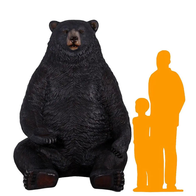 Jumbo Black Bear Life Size Statue LM Treasures - H