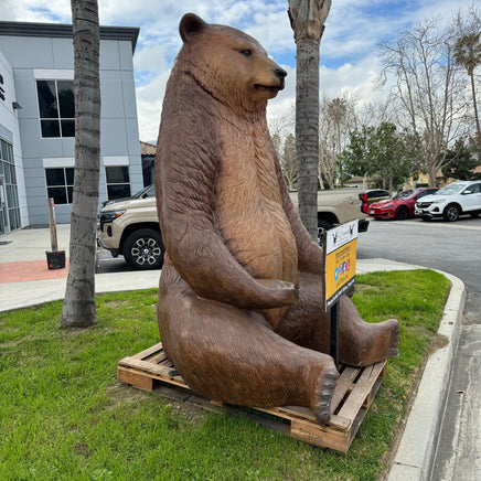 Jumbo Brown Grizzly Bear Life Size Statue - LM Treasures 