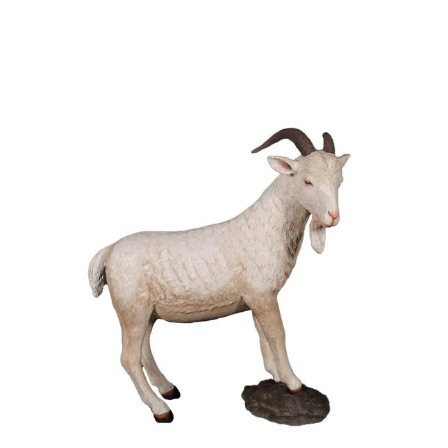 Cream Billy Goat Life Size Statue LM Treasures - H