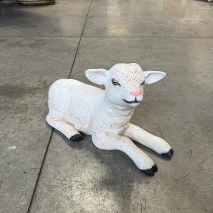 Baby Goat Laying Life Size Statue
