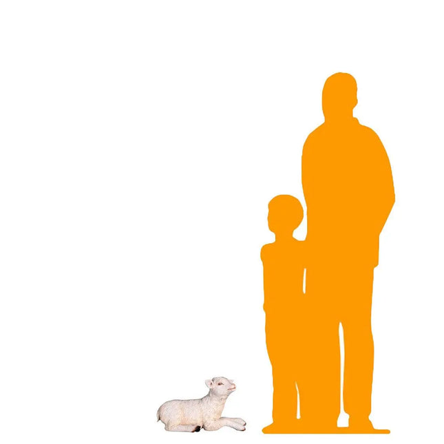 Baby Goat Laying Life Size Statue LM Treasures - H