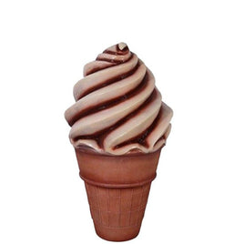 Soft Serve Chocolate Ice Cream Over Sized Statue - LM Treasures 