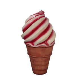 Soft Serve Strawberry Ice Cream Over Sized Statue - LM Treasures 