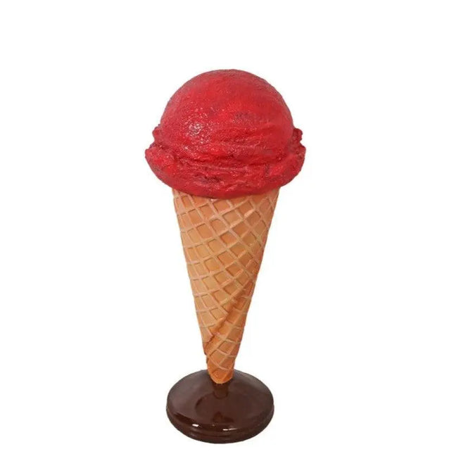 One Scoop Strawberry Ice Cream Over Sized Statue LM Treasures - H