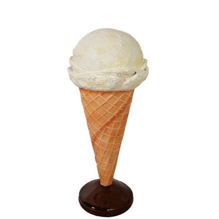 One Scoop Vanilla Ice Cream Over Sized Statue - LM Treasures 