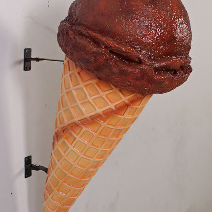 Hanging One Scoop Chocolate Ice Cream Over Sized Statue