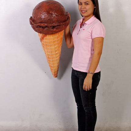 Hanging One Scoop Chocolate Ice Cream Over Sized Statue
