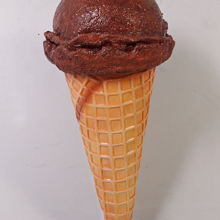Hanging One Scoop Chocolate Ice Cream Over Sized Statue