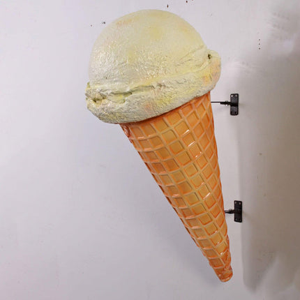 Hanging One Scoop Vanilla Ice Cream Over Sized Statue - LM Treasures 