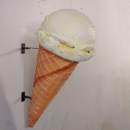 Hanging One Scoop Vanilla Ice Cream Over Sized Statue - LM Treasures 