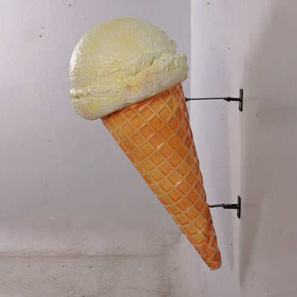 Hanging One Scoop Vanilla Ice Cream Over Sized Statue - LM Treasures 