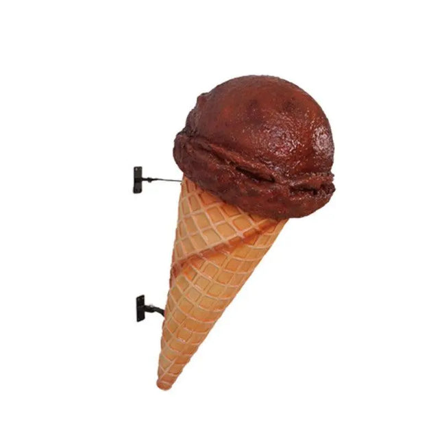 Hanging One Scoop Chocolate Ice Cream Over Sized Statue LM Treasures - H