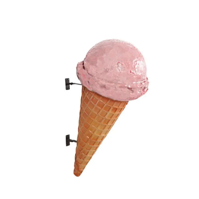 Hanging One Scoop Strawberry Ice Cream Over Sized Statue LM Treasures - H