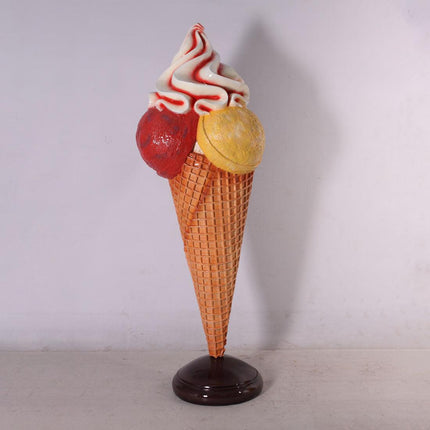 Multi-Colored Three Scoop Ice Cream Over Sized Statue LM Treasures - H