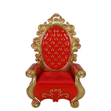 Red Santa Throne Life Size Christmas Statue - LM Treasures 