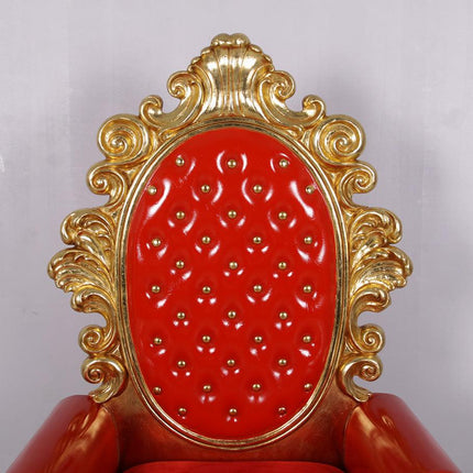 Red Santa Throne Life Size Christmas Statue - LM Treasures 