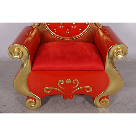 Red Santa Throne Life Size Christmas Statue - LM Treasures 