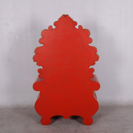 Red Santa Throne Life Size Christmas Statue - LM Treasures 