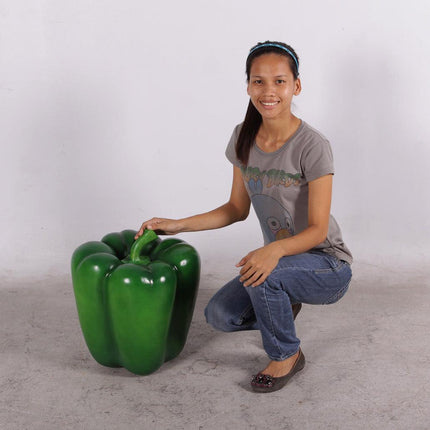 Green Bell Pepper Over Sized Statue - LM Treasures 