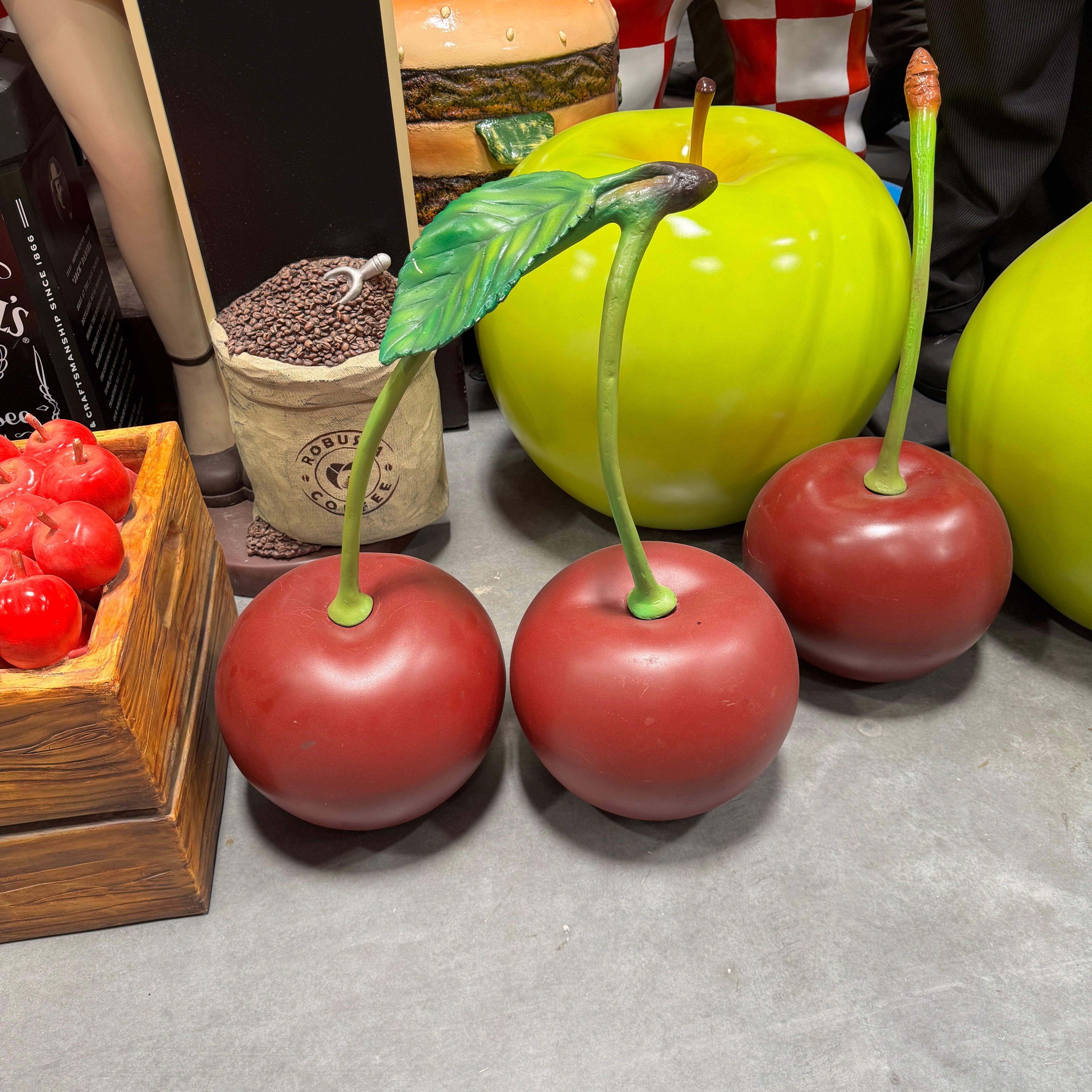 Cherry Double Over Sized Fruit Statue | LM Treasures – LM Treasures