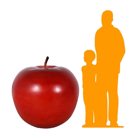 Jumbo Red Apple Over Sized Statue - LM Treasures 