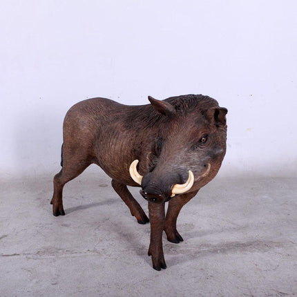 Wild African Warthog Life Size Statue