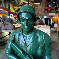 Green Soldier WWII Life Size Military Statue