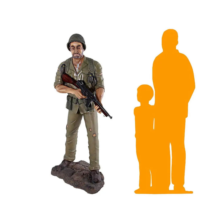 Soldier WWII Life Size Military Statue LM Treasures - H