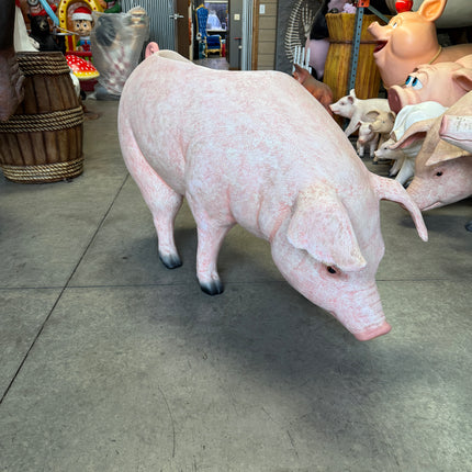 Pig Bench Life Size Statue