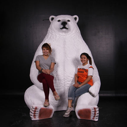 Jumbo Polar Bear Life Size Statue