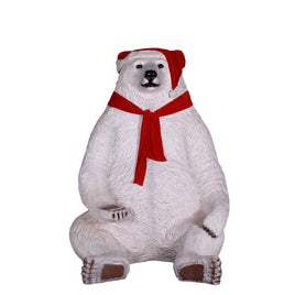 Jumbo Christmas Polar Bear Statue - LM Treasures 