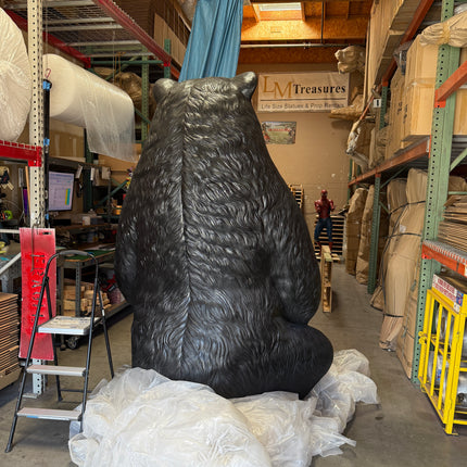 Jumbo Black Bear Life Size Statue