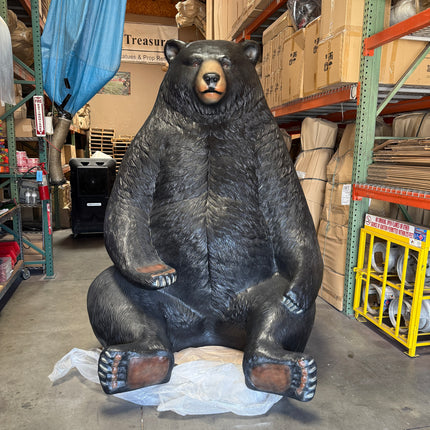 Jumbo Black Bear Life Size Statue