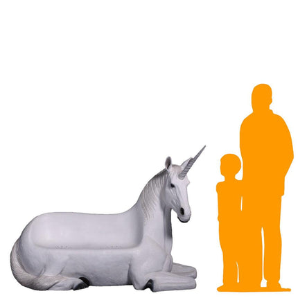 Unicorn Bench Life Size Statue