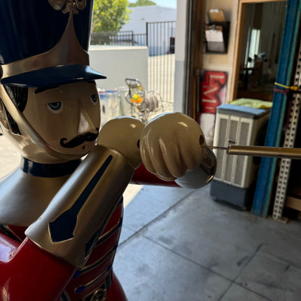 Red Trumpet Toy Soldier Life Size Christmas Statue