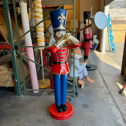 Red Trumpet Toy Soldier Life Size Christmas Statue