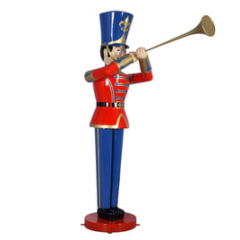 Large Red Trumpet Toy Soldier Christmas Statue - LM Treasures 