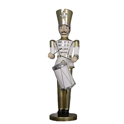 Large Gold Toy Soldier Drummer Christmas Statue - LM Treasures 