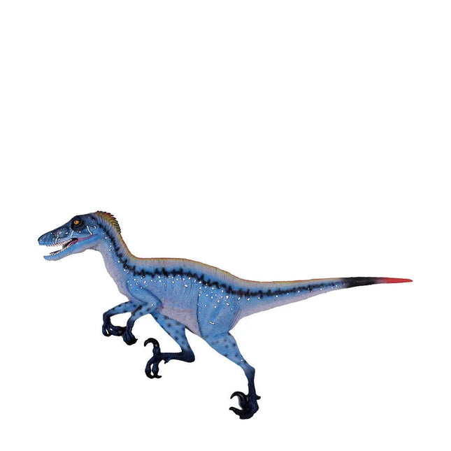 Blue Deinonychus Dinosaur Wall Decor Life Size Statue LM Treasures - H