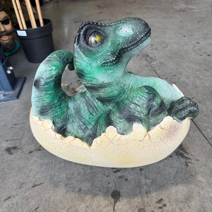 T-Rex Dinosaur Egg Hatching Life Size Statue LM Treasures - H