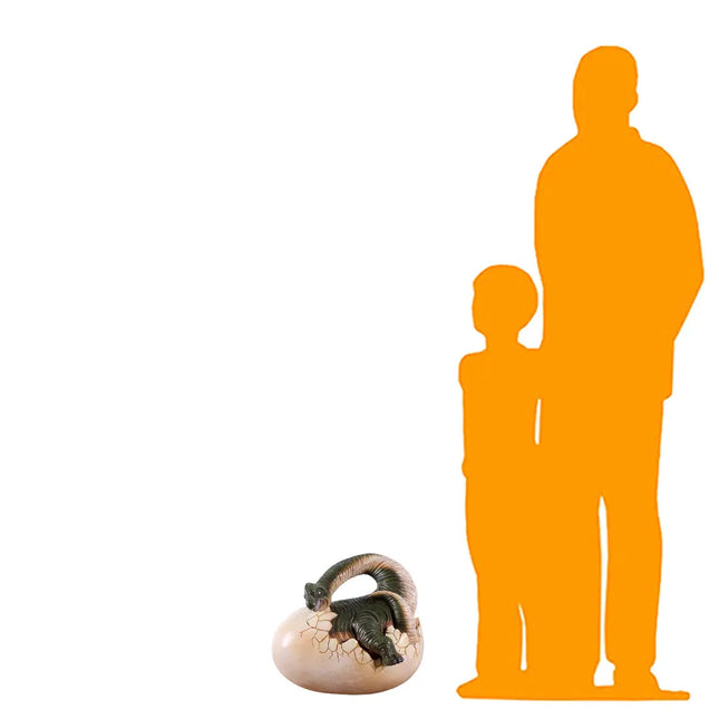 Brachiosaurus Dinosaur Egg Hatching Life Size Statue LM Treasures - H