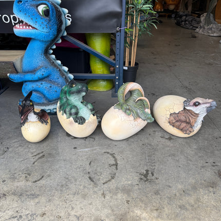 Pteranodon Dinosaur Egg Hatching Life Size Statue