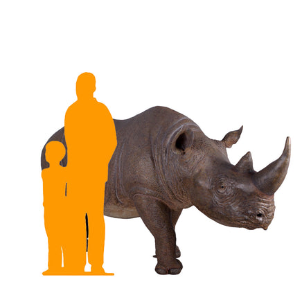 Rhinoceros Life Size Statue - LM Treasures 
