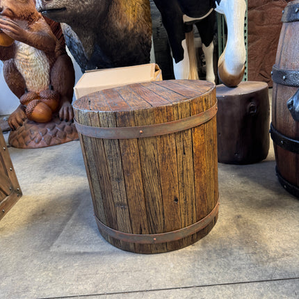 Pirate Side Table Barrel Life Size Statue